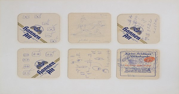 N199_6 drawings on beertabs